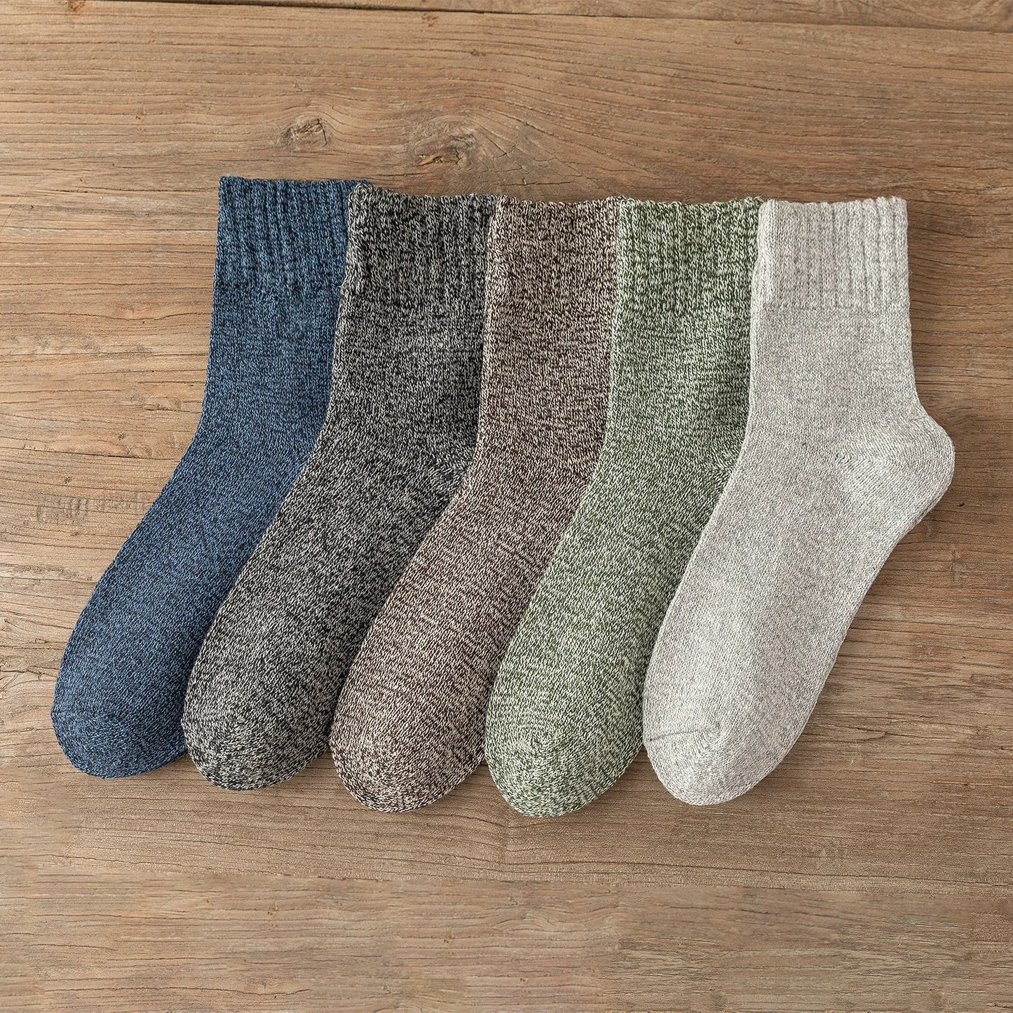 Skåne Nordic Warm Socks (5 Pairs Set) | Unisex Vintage Winter Socks