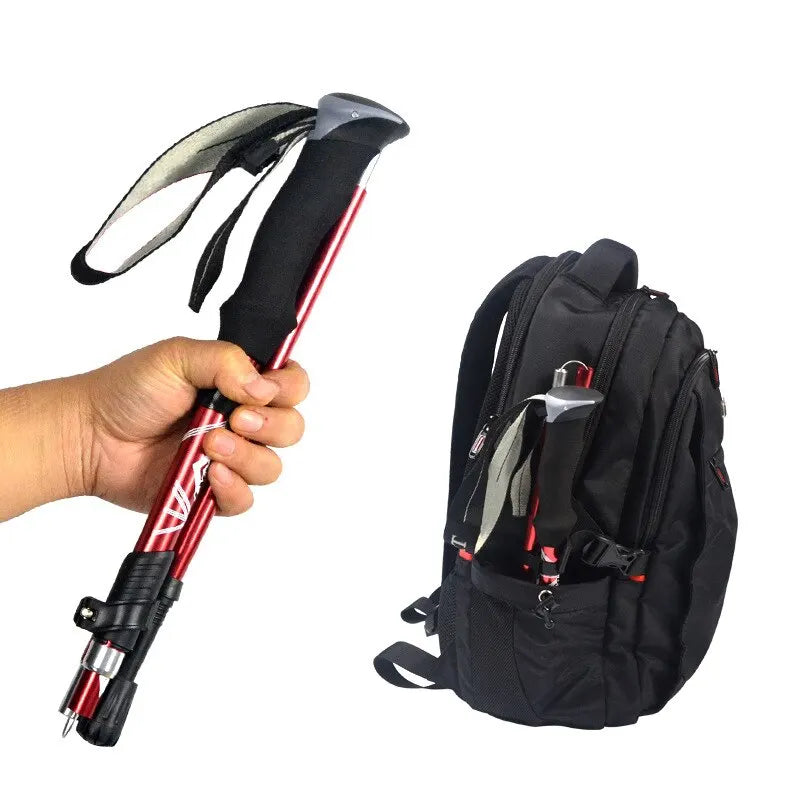 Collapsible Trekking Pole – 5-Section Telescopic Walking Stick