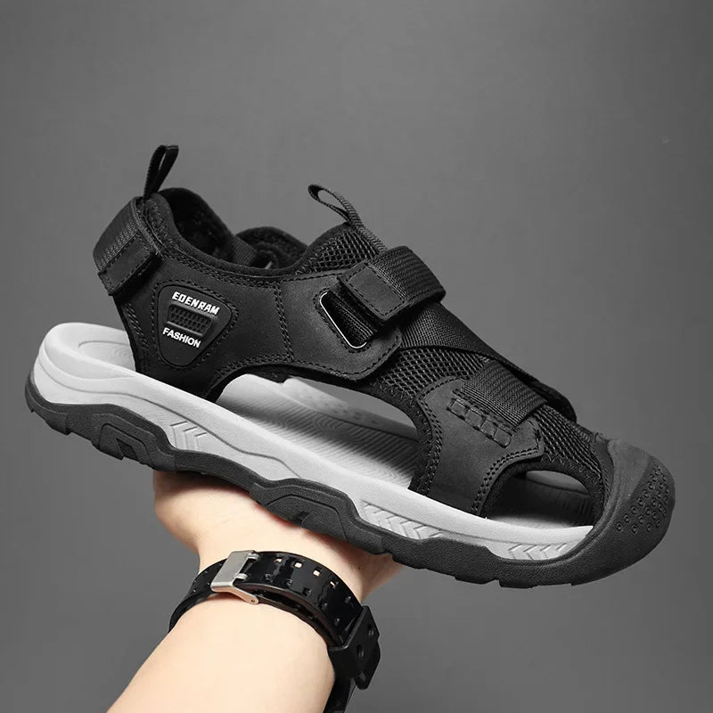 Men’s Breathable Leather Sandals – Comfort Style & Durability for Your Summer Adventures