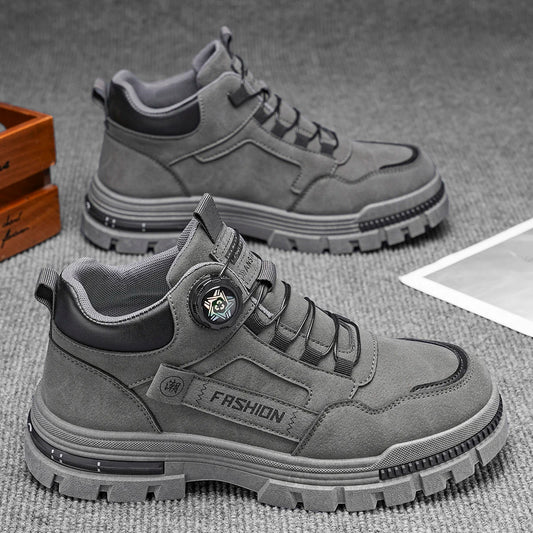 Men’s Technical Trekking Sneakers with BOA Closure System – Non-Slip Thick Sole