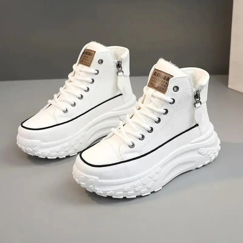 Women’s High Top Sneakers with Thick Non-Slip Sole – Casual Breathable Platform Shoes