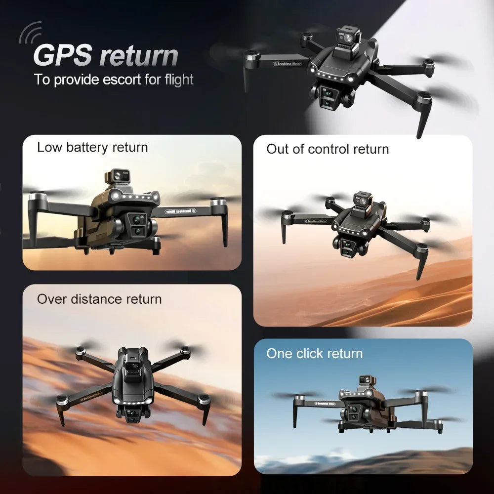 8K Drone GPS return - FPV - Anti-Collision Sensors - Flight up to 30 min