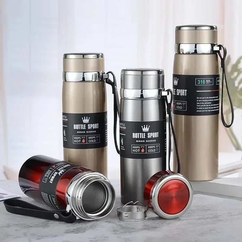 NatureSteel 1 L Insulated Stainless Steel Thermos Bottle – Hot & Cold Vacuum Flask