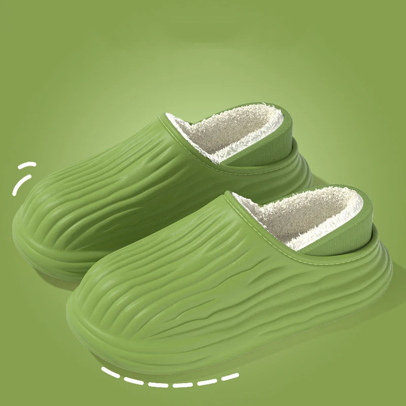 Women’s Winter Cotton Slippers – Waterproof Non-Slip Plush Lining Thick Sole Soft & Warm (Sizes 36-45)