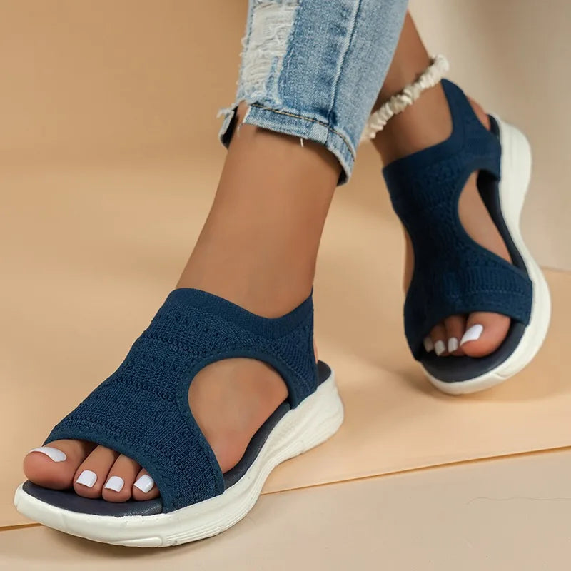Women’s Summer Sport Sandals – Comfortable Wedge Breathable Mesh Slip-On Casual & Beach Style