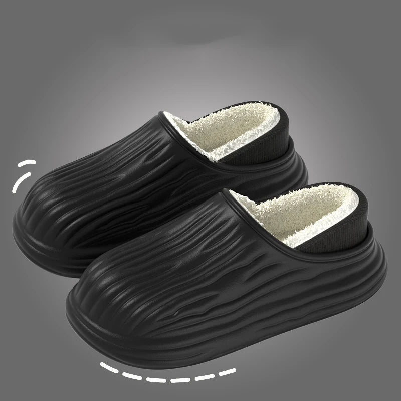 Women’s Winter Cotton Slippers – Waterproof Non-Slip Plush Lining Thick Sole Soft & Warm (Sizes 36-45)