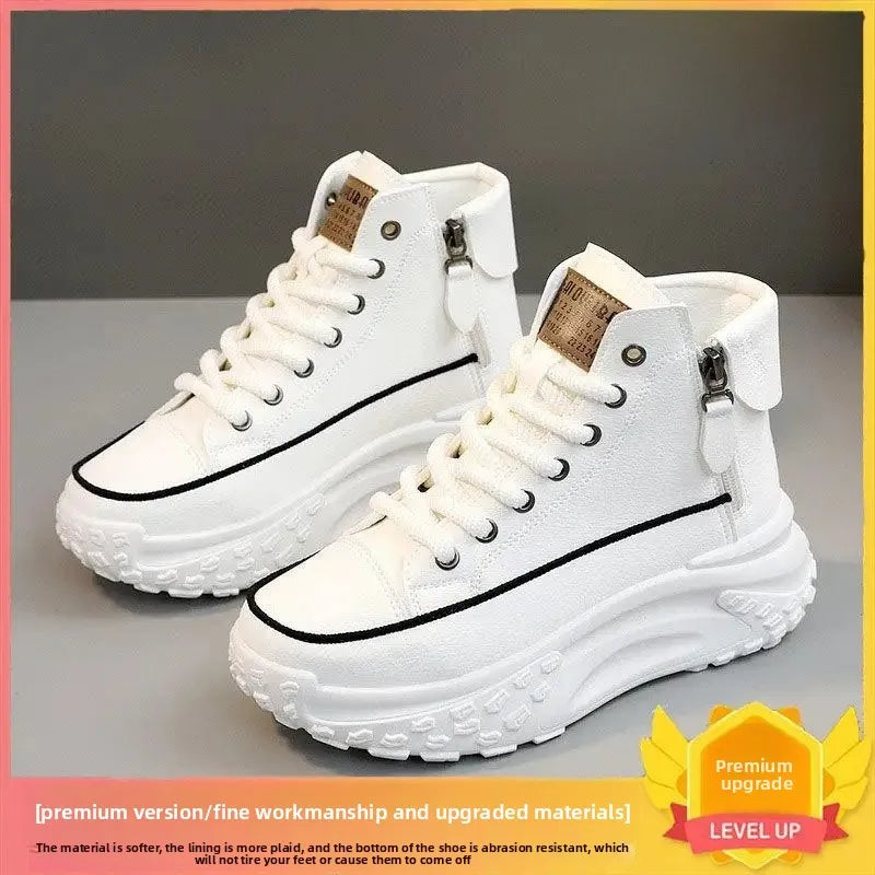 Women’s High Top Sneakers with Thick Non-Slip Sole – Casual Breathable Platform Shoes