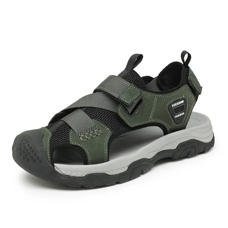 Men’s Breathable Leather Sandals – Comfort Style & Durability for Your Summer Adventures