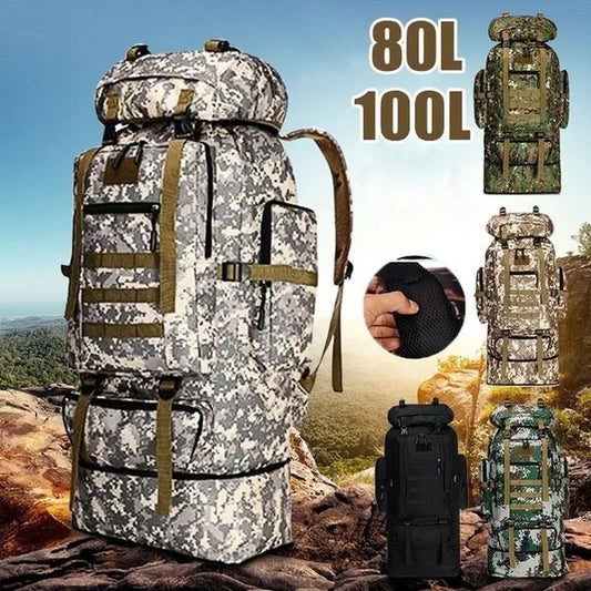 TacticalRidge 80-100 L Rugged Mountaineering Backpack – MOLLE Tactical Pack