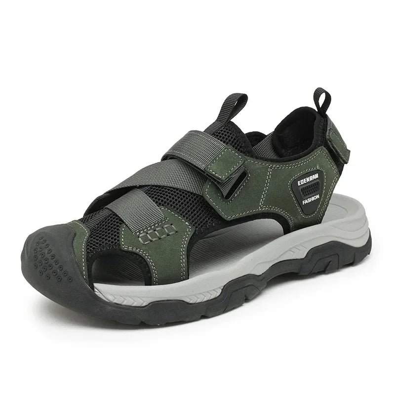 Men’s Breathable Leather Sandals – Comfort Style & Durability for Your Summer Adventures
