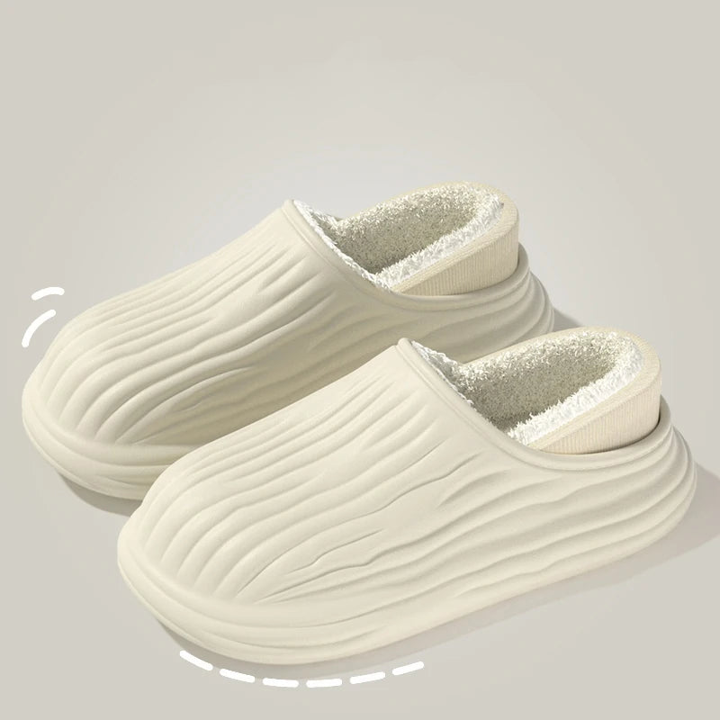 Women’s Winter Cotton Slippers – Waterproof Non-Slip Plush Lining Thick Sole Soft & Warm (Sizes 36-45)