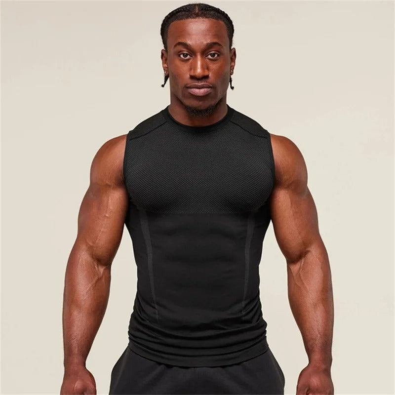 Men's sports tank top - Quick-Dry Breathable Stretch Short Sleeve