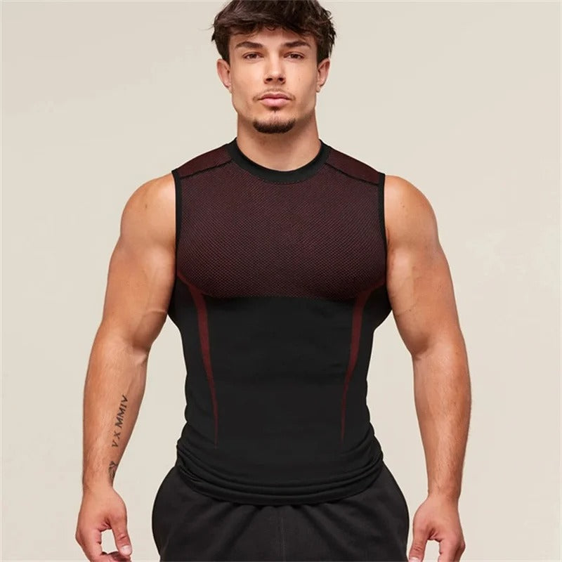 Men's sports tank top - Quick-Dry Breathable Stretch Short Sleeve