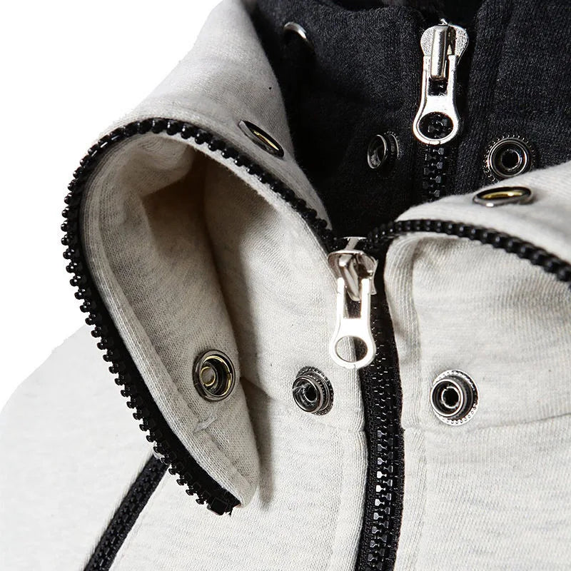 Men’s Double Zipper Hoodie – Warm Stylish & Comfortable