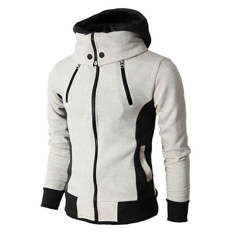 Men’s Double Zipper Hoodie – Warm Stylish & Comfortable