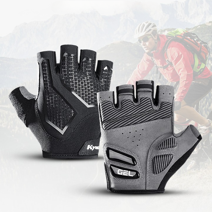 Half Finger Cycling Gloves – Gel Padded, Breathable, Touchscreen Compatible