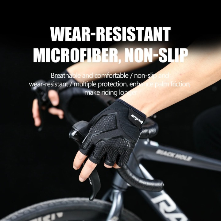 Half Finger Cycling Gloves – Gel Padded, Breathable, Touchscreen Compatible