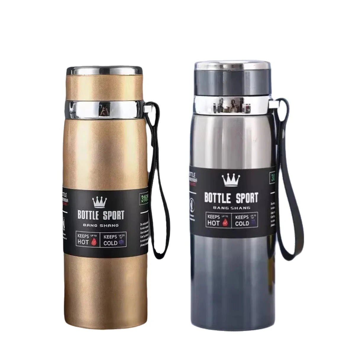 NatureSteel 1 L Bottiglia Termica in Acciaio Inox Isolata - Borraccia Termica per Caldo e Freddo