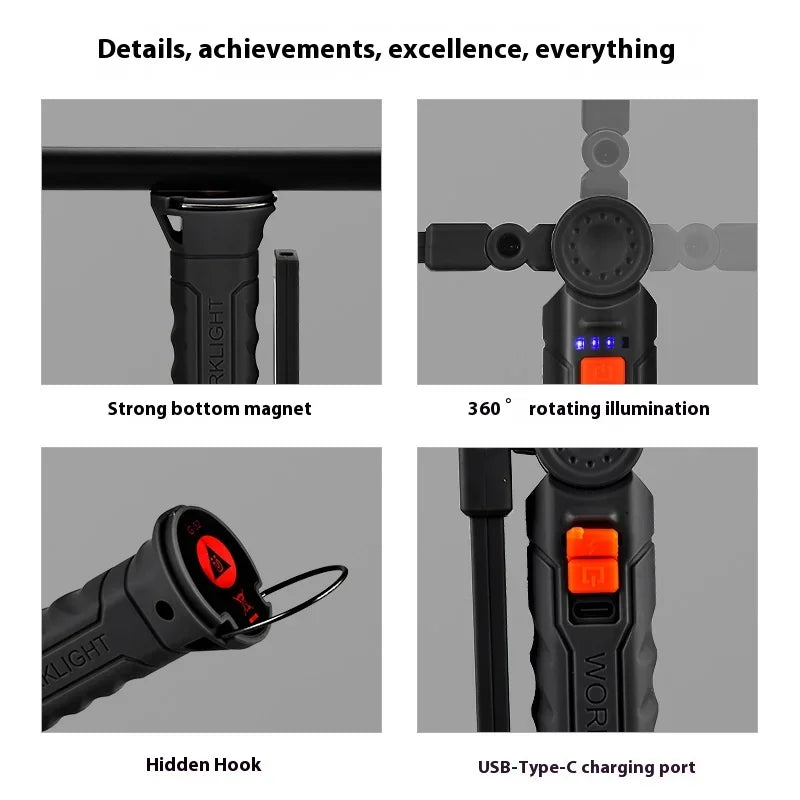 FlexBeam™ | Rechargeable Multifunctional Magnetic LED Flashlight