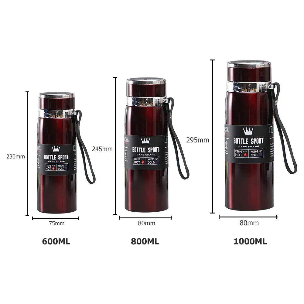 NatureSteel 1 L Bottiglia Termica in Acciaio Inox Isolata - Borraccia Termica per Caldo e Freddo
