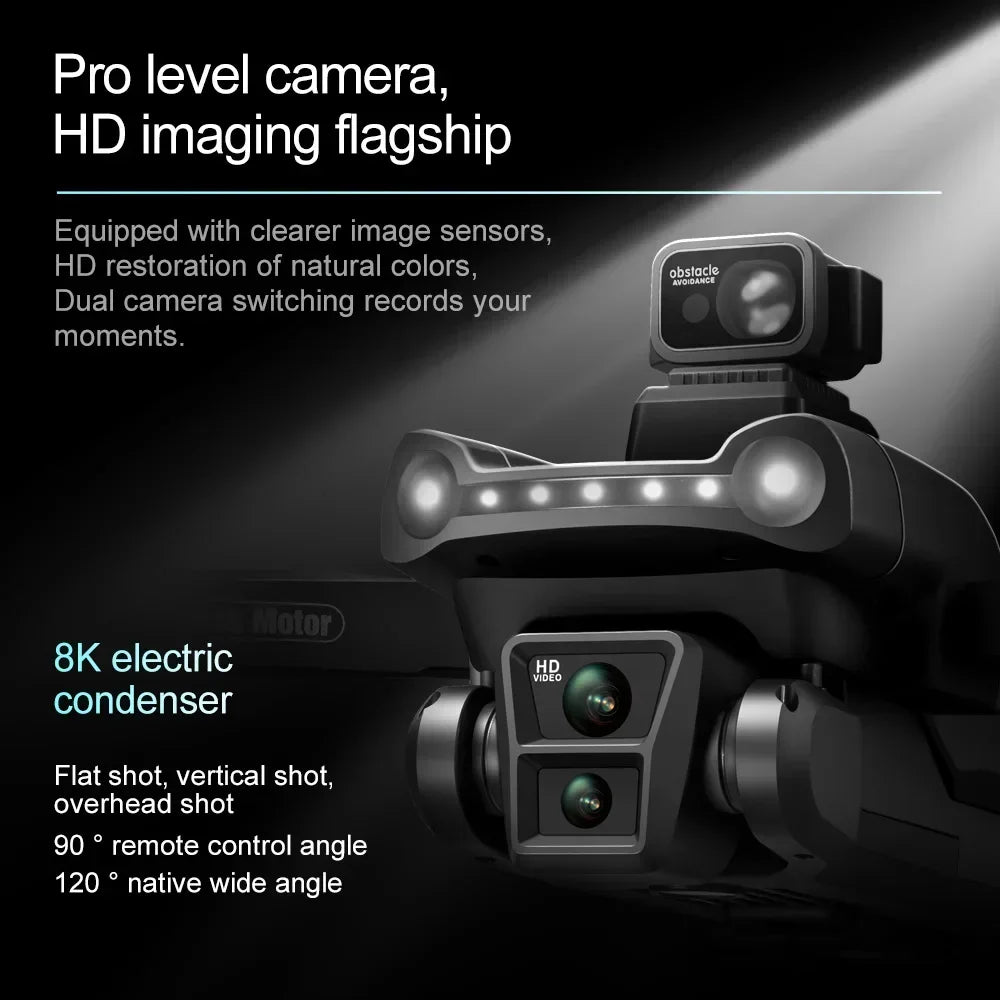 8K Drone GPS return - FPV - Anti-Collision Sensors - Flight up to 30 min