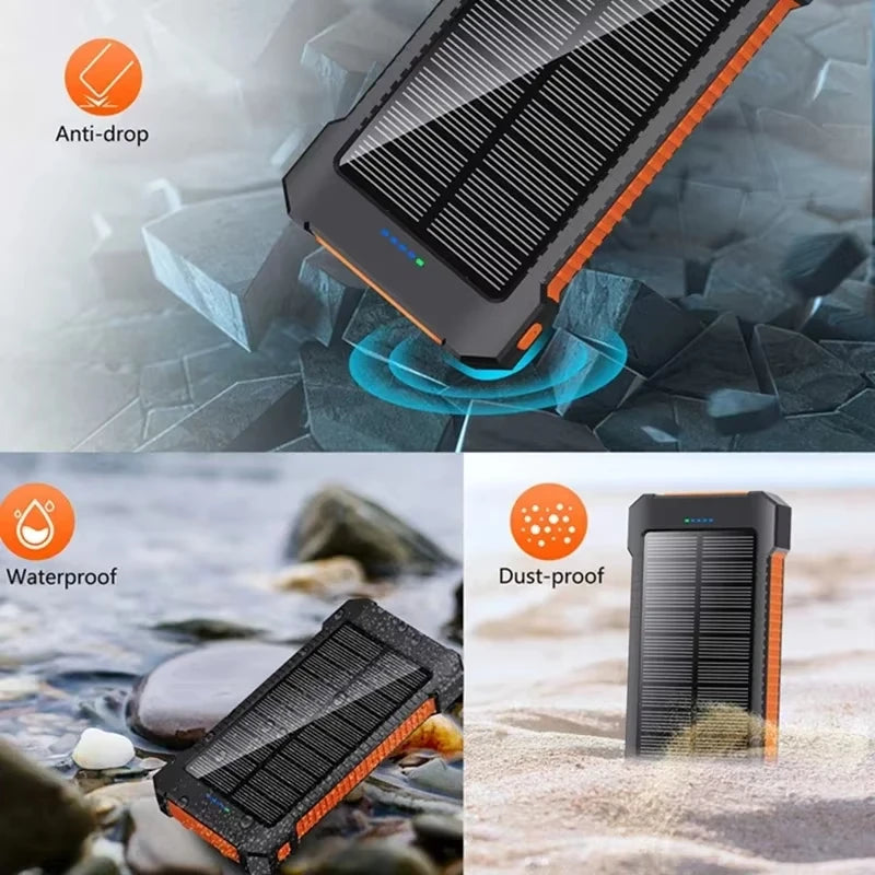 Power Bank solare: 50.000 mAh ad alta capacità e ricarica USB veloce