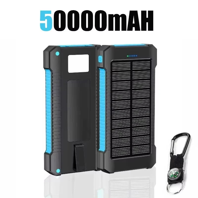 Power Bank solare: 50.000 mAh ad alta capacità e ricarica USB veloce