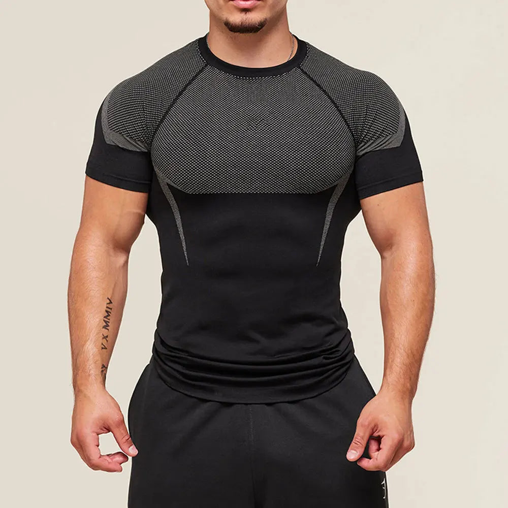 Men’s Sports T-Shirt – Quick-Dry Breathable Stretch Short Sleeve