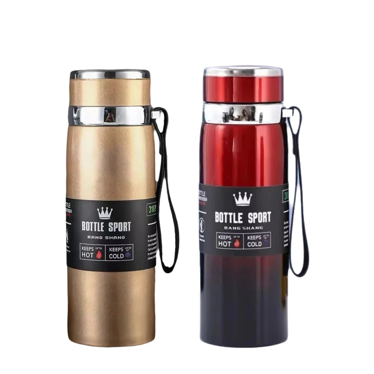 NatureSteel 1 L Bottiglia Termica in Acciaio Inox Isolata - Borraccia Termica per Caldo e Freddo