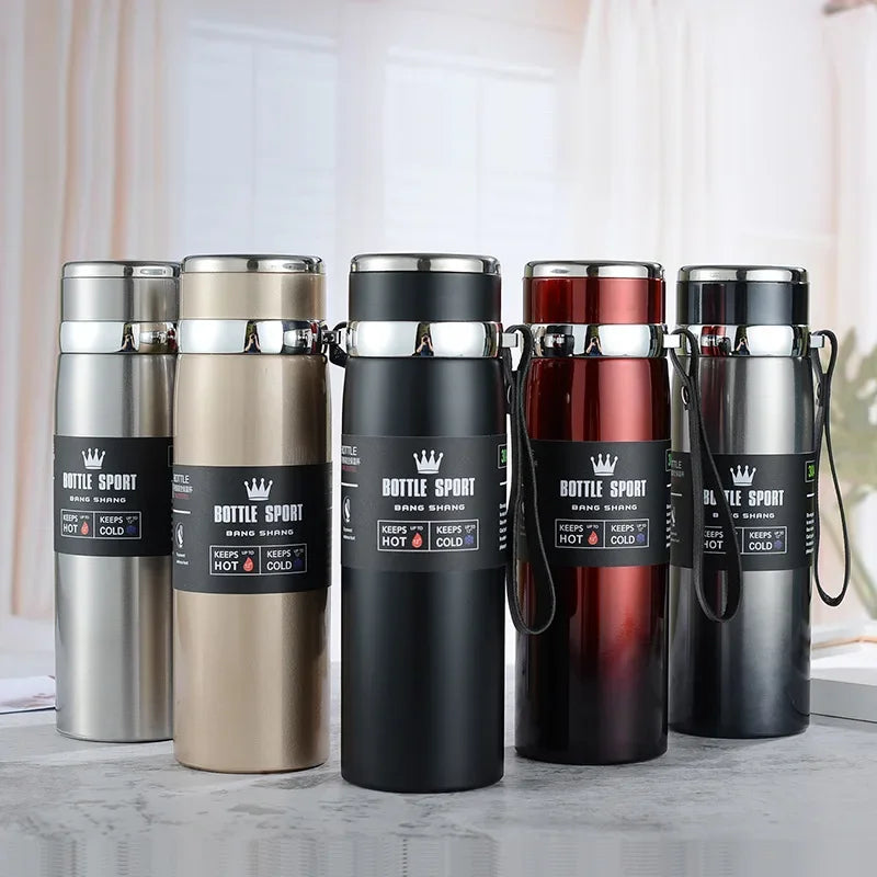 NatureSteel 1 L Bottiglia Termica in Acciaio Inox Isolata - Borraccia Termica per Caldo e Freddo