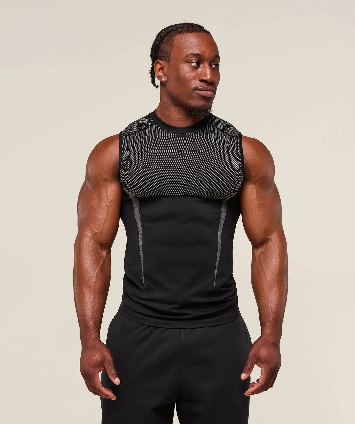 Men's sports tank top - Quick-Dry Breathable Stretch Short Sleeve