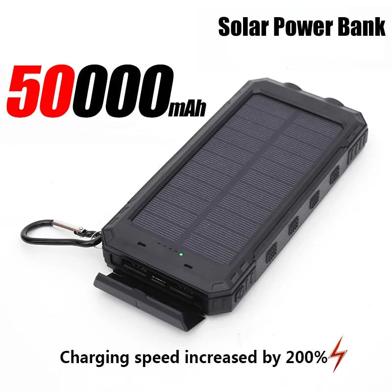 Solar Power Bank – 50,000 mAh High Capacity & Fast USB Charging