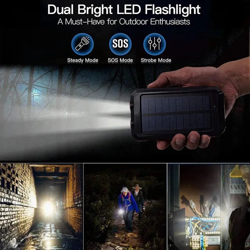 Solar Power Bank – 50,000 mAh High Capacity & Fast USB Charging