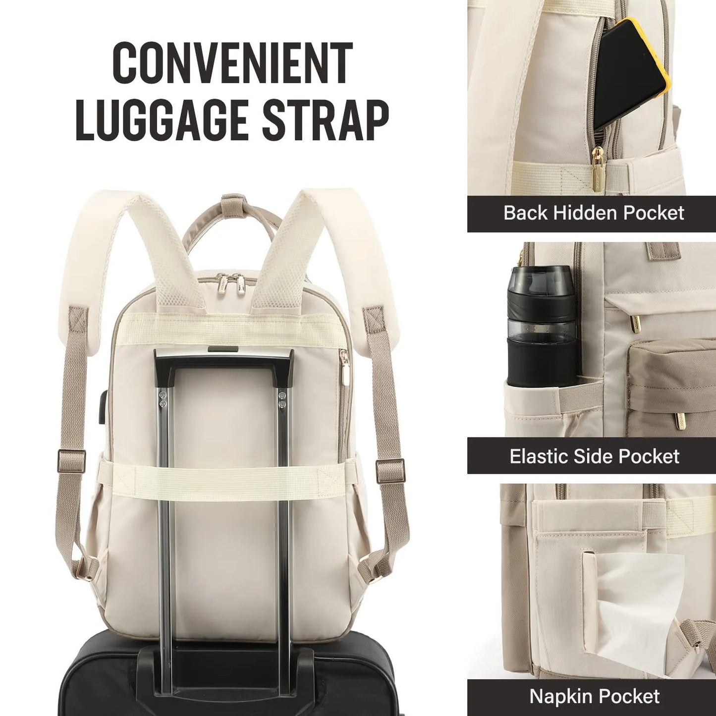 UrbanTrek Waterproof Travel & Hiking Backpack with USB Port – 20L Capacity