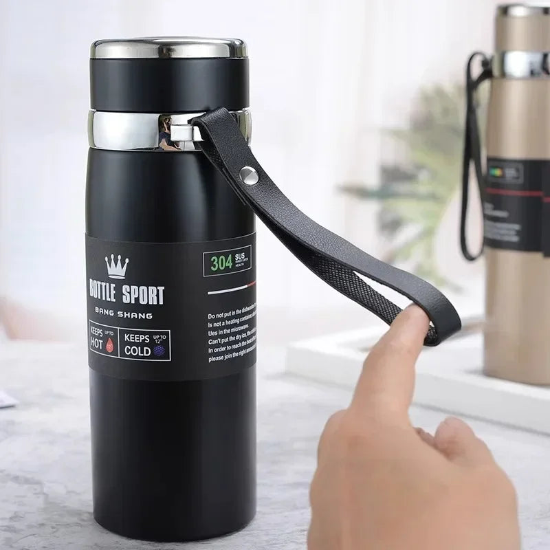 NatureSteel 1 L Insulated Stainless Steel Thermos Bottle – Hot & Cold Vacuum Flask
