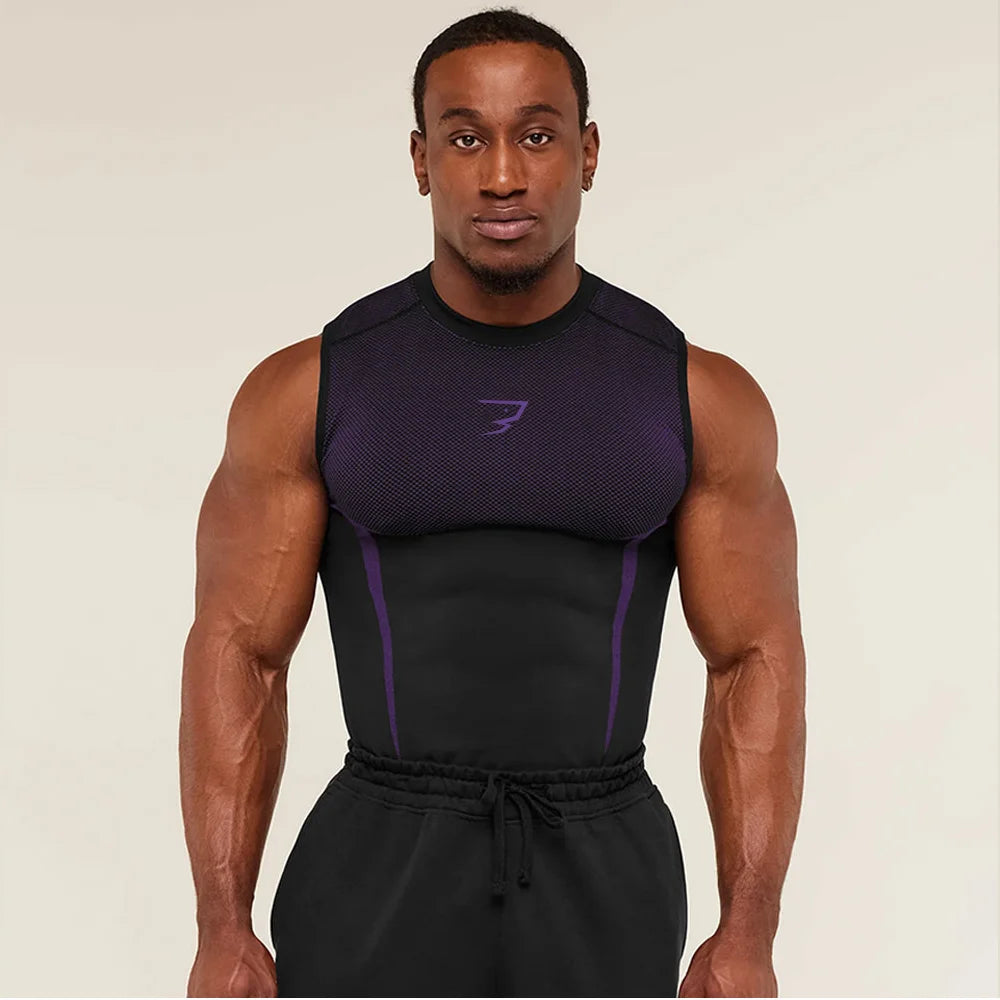 Men's sports tank top - Quick-Dry Breathable Stretch Short Sleeve