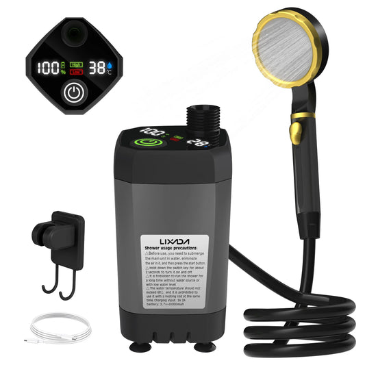 Portable Outdoor Shower Kit - 6000 mAh Battery-Powered Pump - Camping & Travel