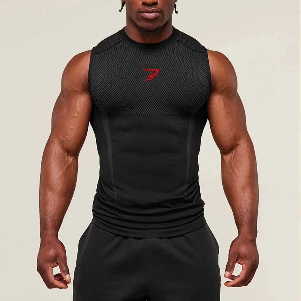 Men's sports tank top - Quick-Dry Breathable Stretch Short Sleeve