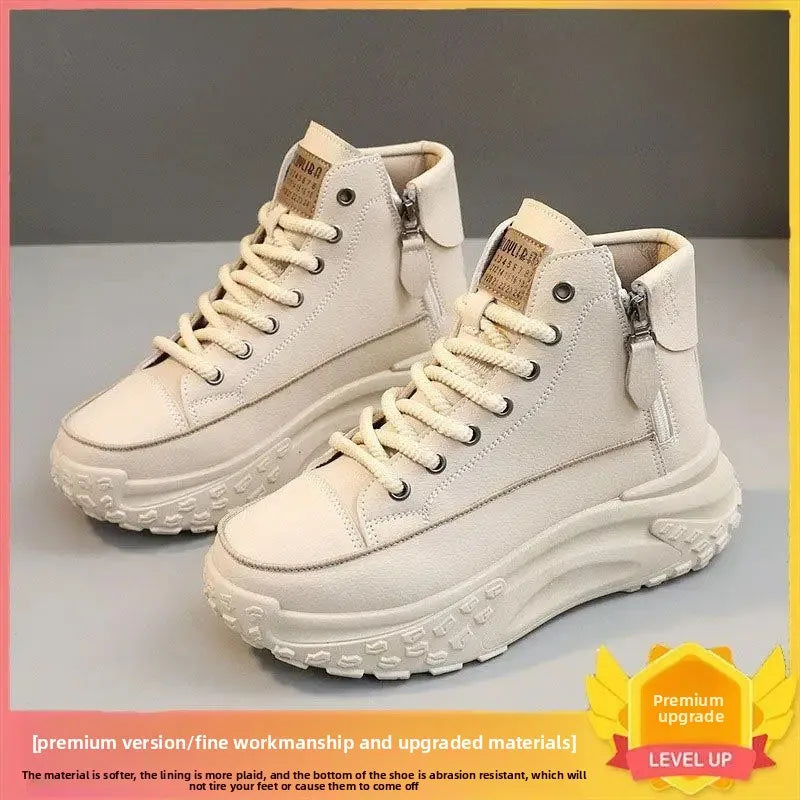 Women’s High Top Sneakers with Thick Non-Slip Sole – Casual Breathable Platform Shoes