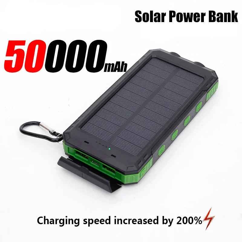 Solar Power Bank – 50,000 mAh High Capacity & Fast USB Charging