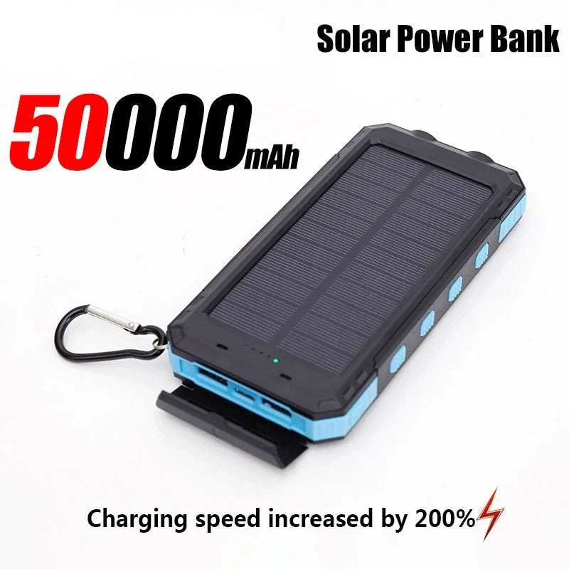 Solar Power Bank – 50,000 mAh High Capacity & Fast USB Charging