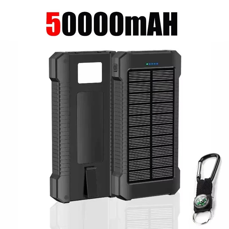 Power Bank solare: 50.000 mAh ad alta capacità e ricarica USB veloce