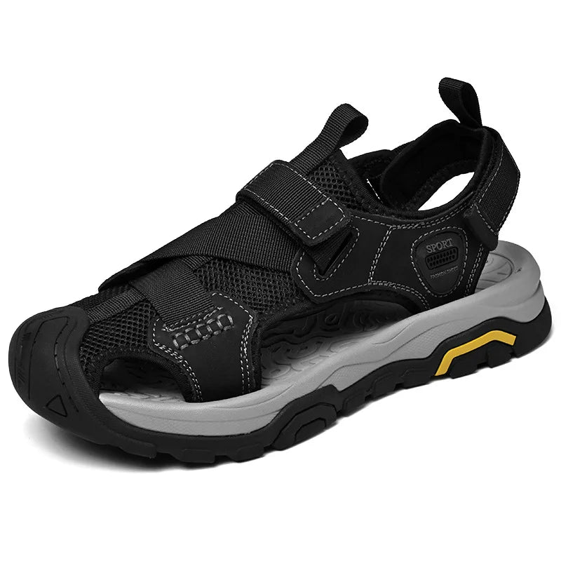 Men’s Breathable Leather Sandals – Comfort Style & Durability for Your Summer Adventures