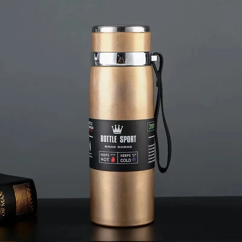 NatureSteel 1 L Bottiglia Termica in Acciaio Inox Isolata - Borraccia Termica per Caldo e Freddo