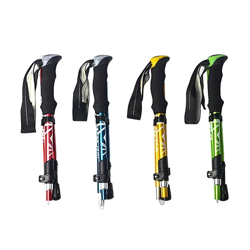 Collapsible Trekking Pole – 5-Section Telescopic Walking Stick