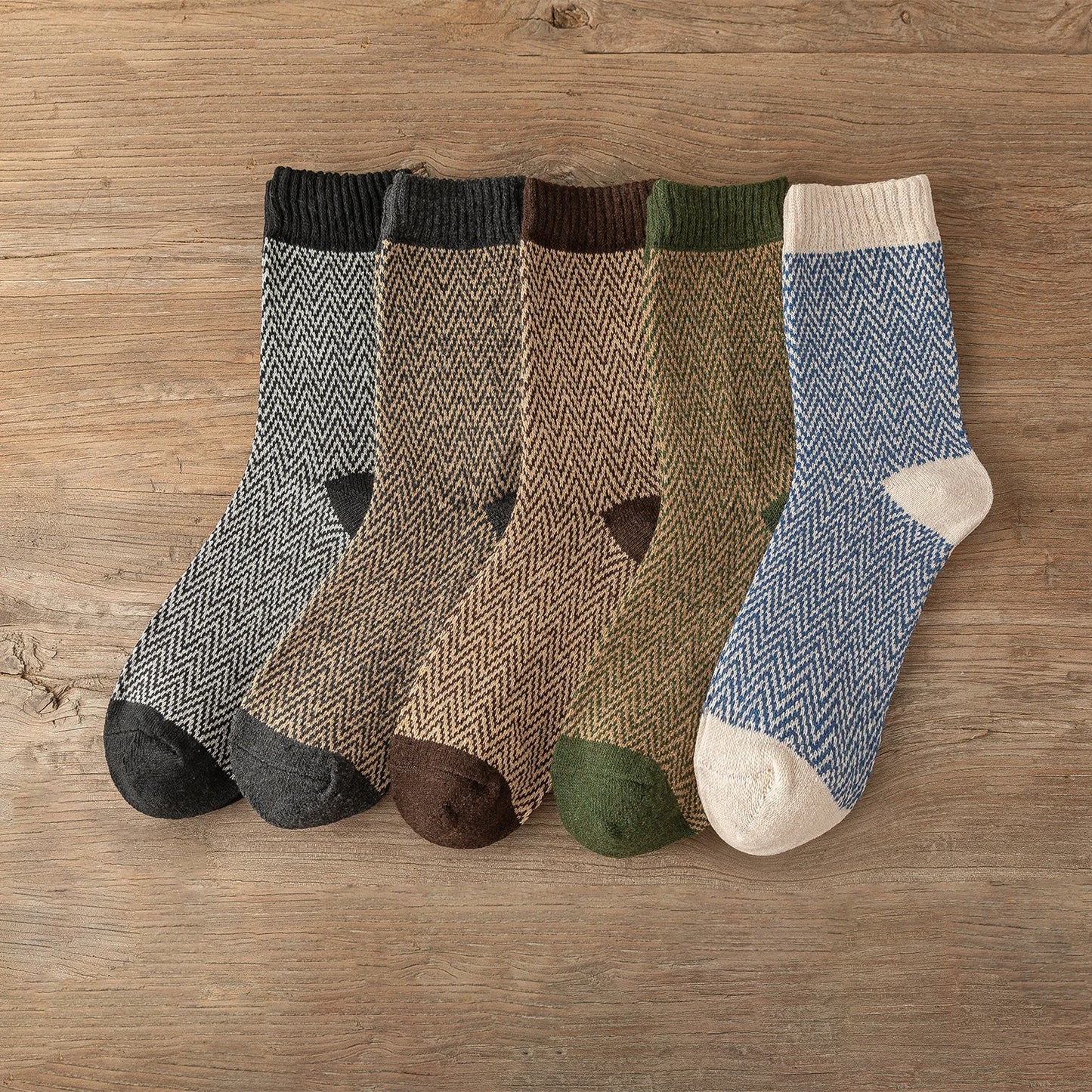 Odense Nordic Warm Socks (5 Pairs Set) | Unisex Vintage Winter Socks