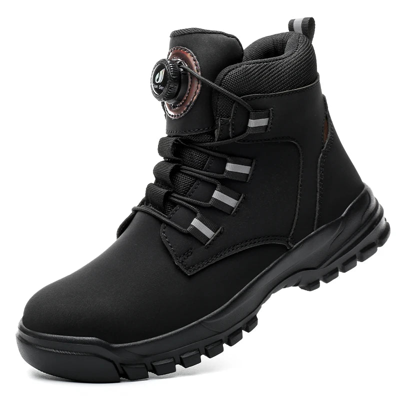 Men’s Lightweight Safety Shoes – Anti-Smash Anti-Puncture Slip-Resistant Work Boots
