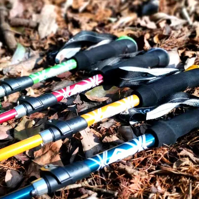 Collapsible Trekking Pole – 5-Section Telescopic Walking Stick