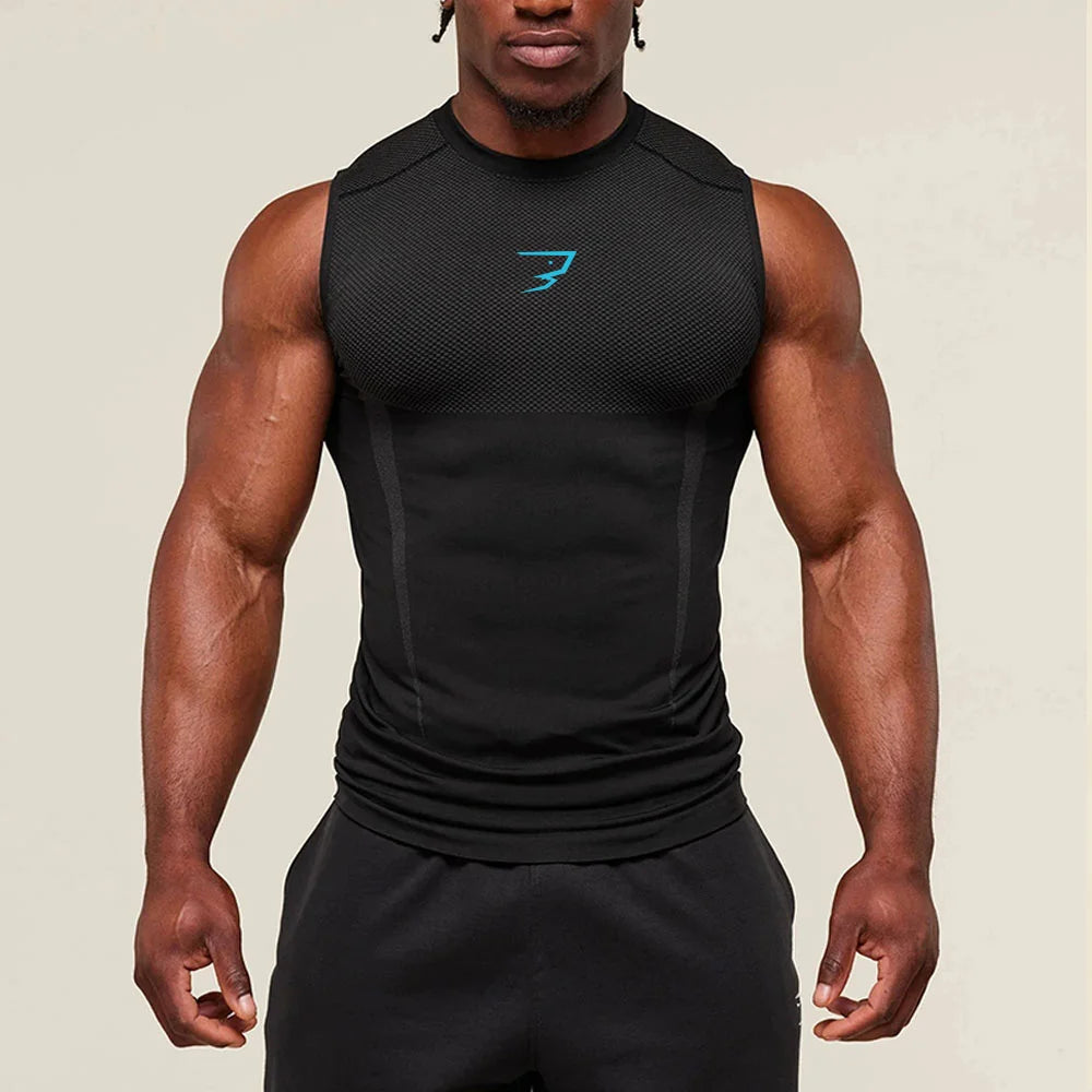 Men's sports tank top - Quick-Dry Breathable Stretch Short Sleeve