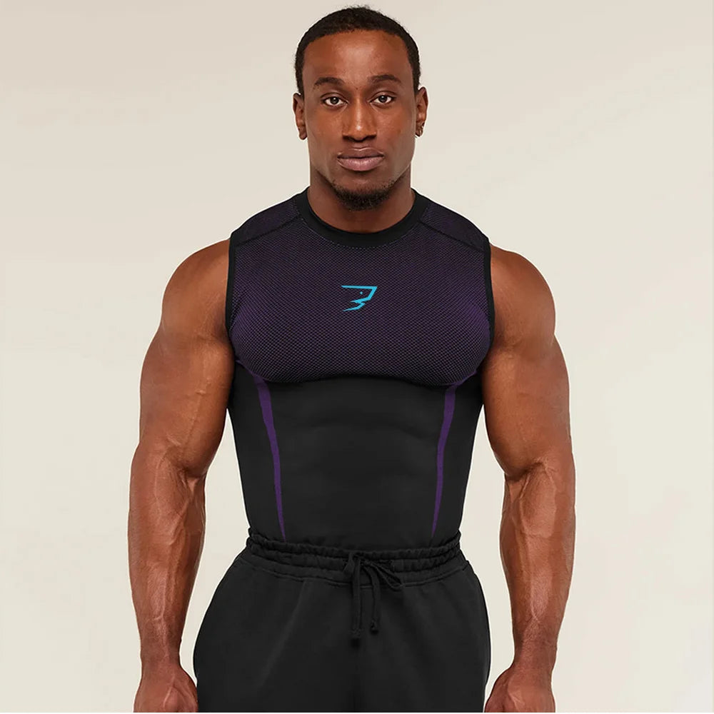 Men's sports tank top - Quick-Dry Breathable Stretch Short Sleeve